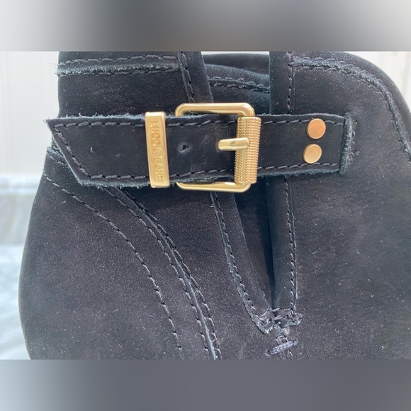 Lucca Lane Paydena size 8.5 Elegant Black Ankle Boots with Buckle Detail leather - Picture 6 of 8